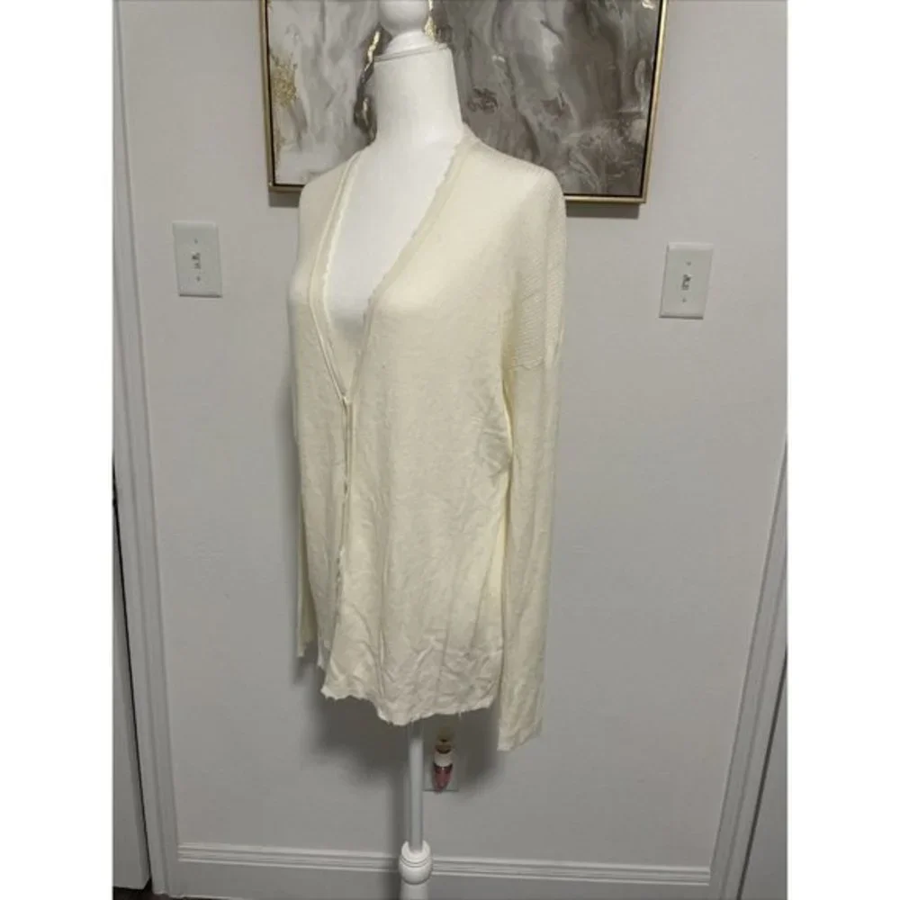 Helmut Lang 100% Wool V-neck Button Down Cardigan